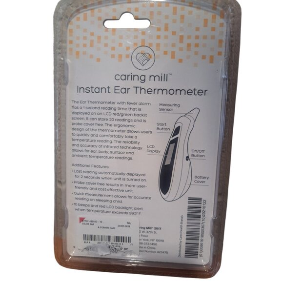 Caring Mill Instant Ear Thermometer 1-Second Reading | Baby & Adult - Picture 2 of 2